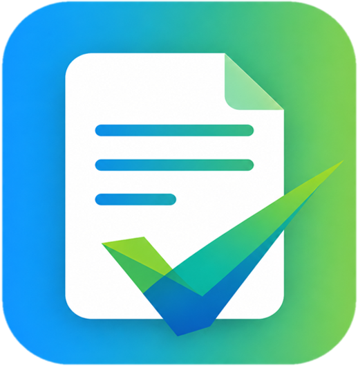 Conexet DO Export application logo featuring a document icon with a green and blue checkmark, symbolising automated, reliable, and successful data exports.