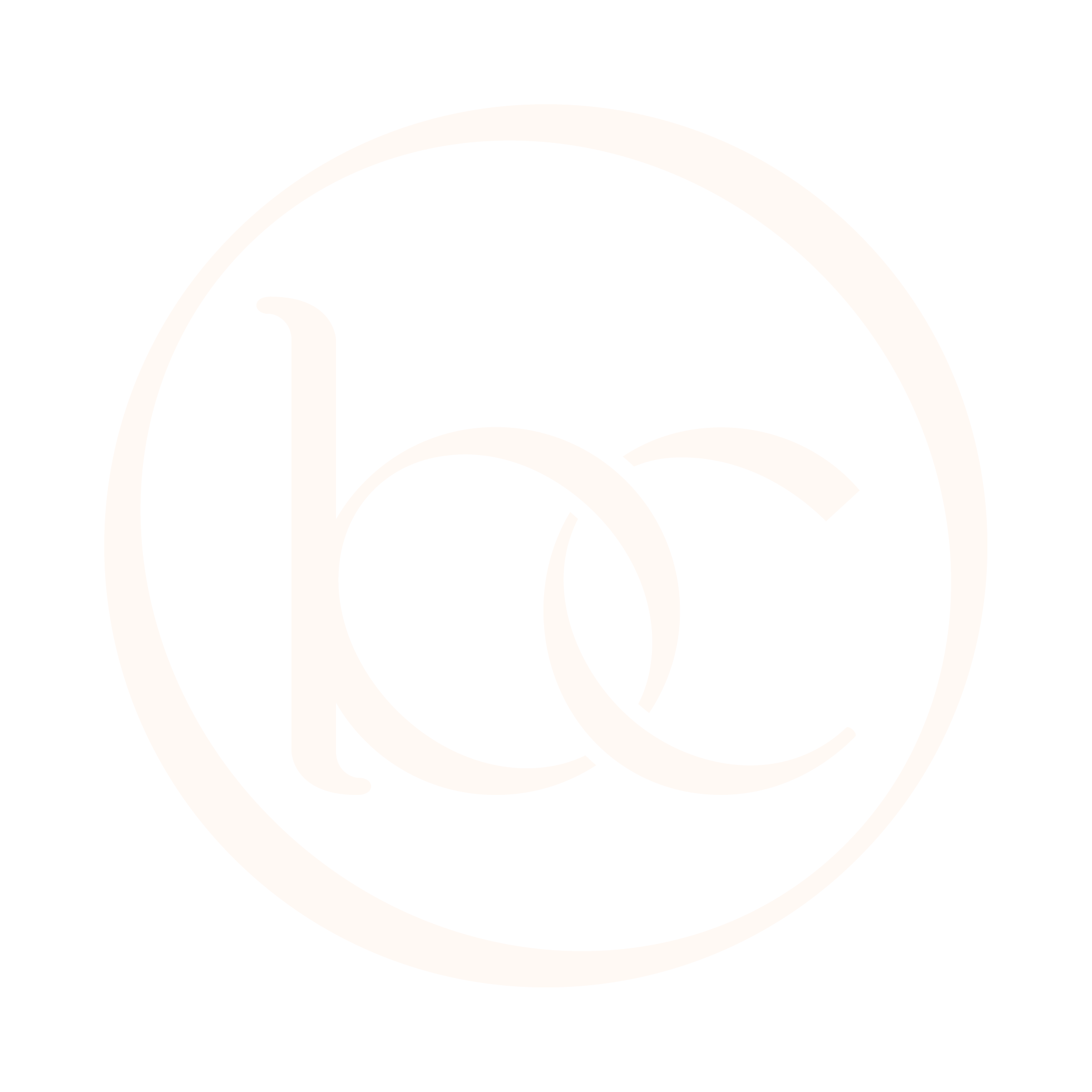 BC brand icon in linen color