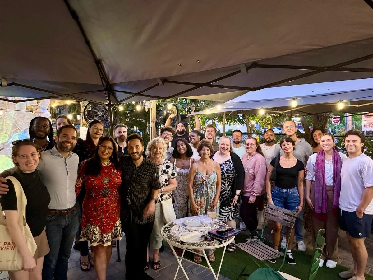 Wild Bloom Poetry 7.15.26 🌼

A balmy summer evening of poetry, jazz, meaningful conversation, and moments worth celebrating.

Featured poet Sten Garcia delivered a powerful performance.

We also celebrated two milestones within our community.

Congr