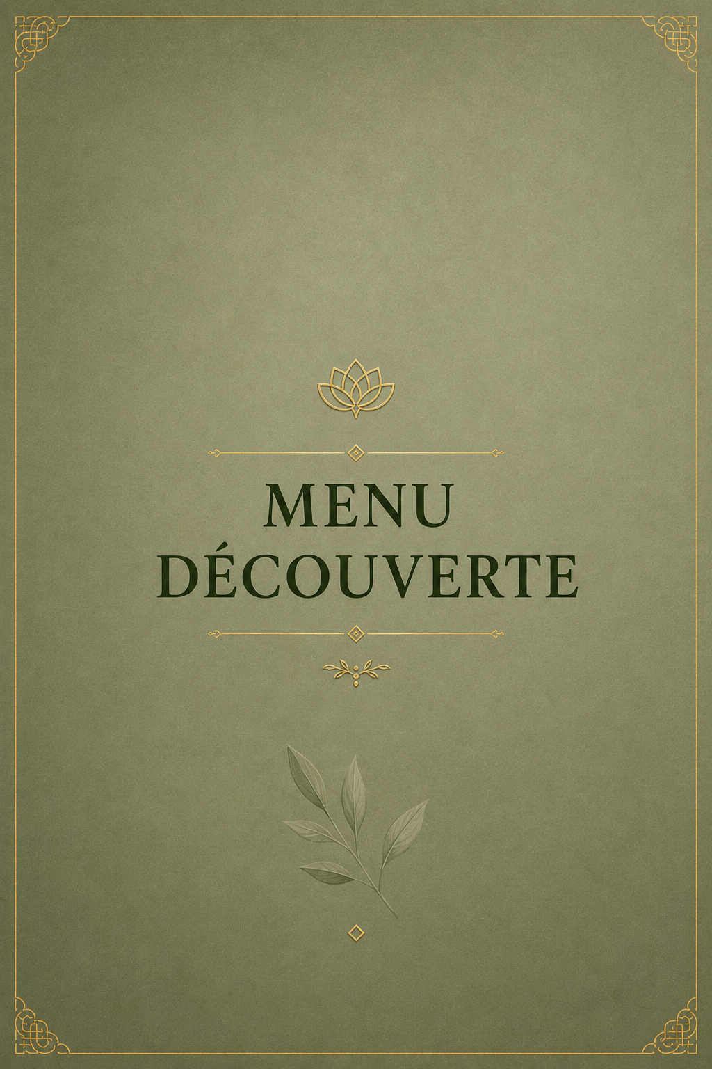 un menu découverte tous les dimanches