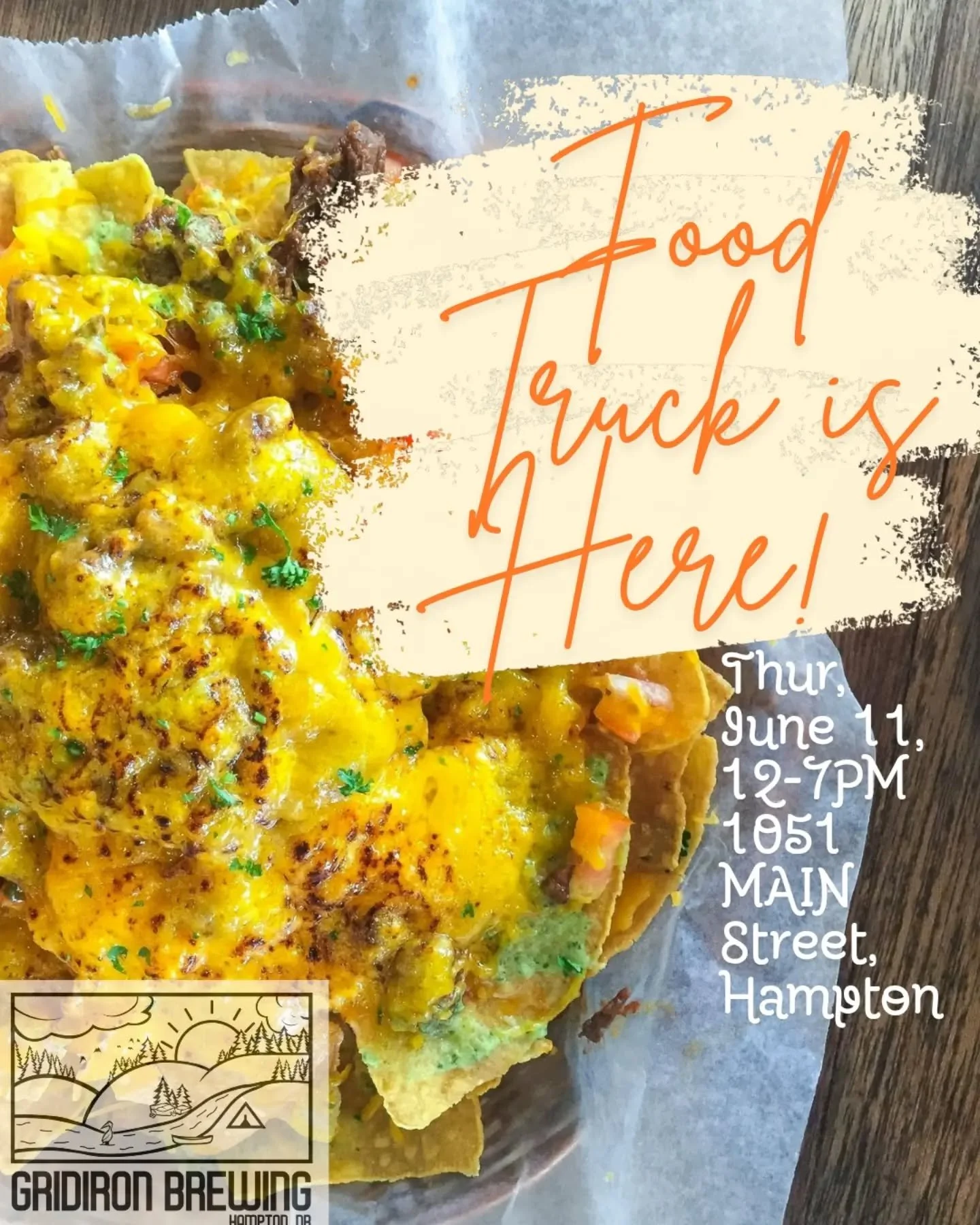 @costanachos is here, Thursday, June 11 from 12-7. No brainer here - it is hot, so eat nachos and drink beer (or something that quenches the thirst).
🚚🙌🏽💗

*Working at getting a power source hooked up so the generator noise is at shhhhhhhhhhh lev