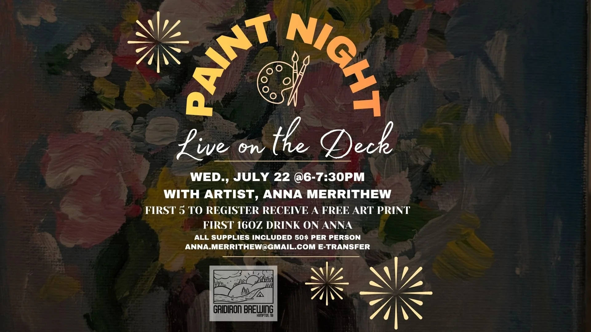 Paint Night Live On the Deck - Wednesday