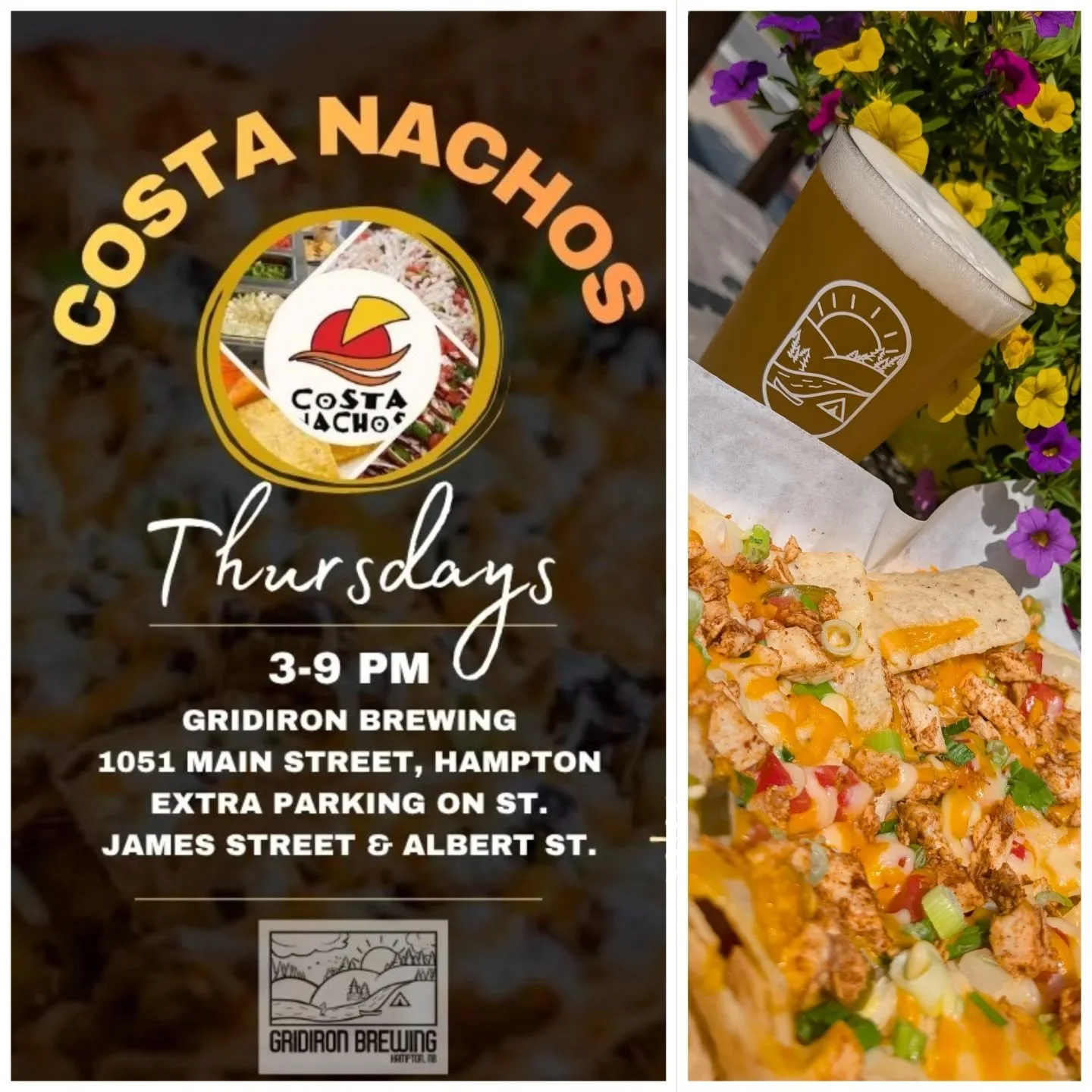 Awesome @costanachos on site on Thursday, July 9 @gridironbrewing #CostaNachos #foodtruck #nachos #hampton #explorenb