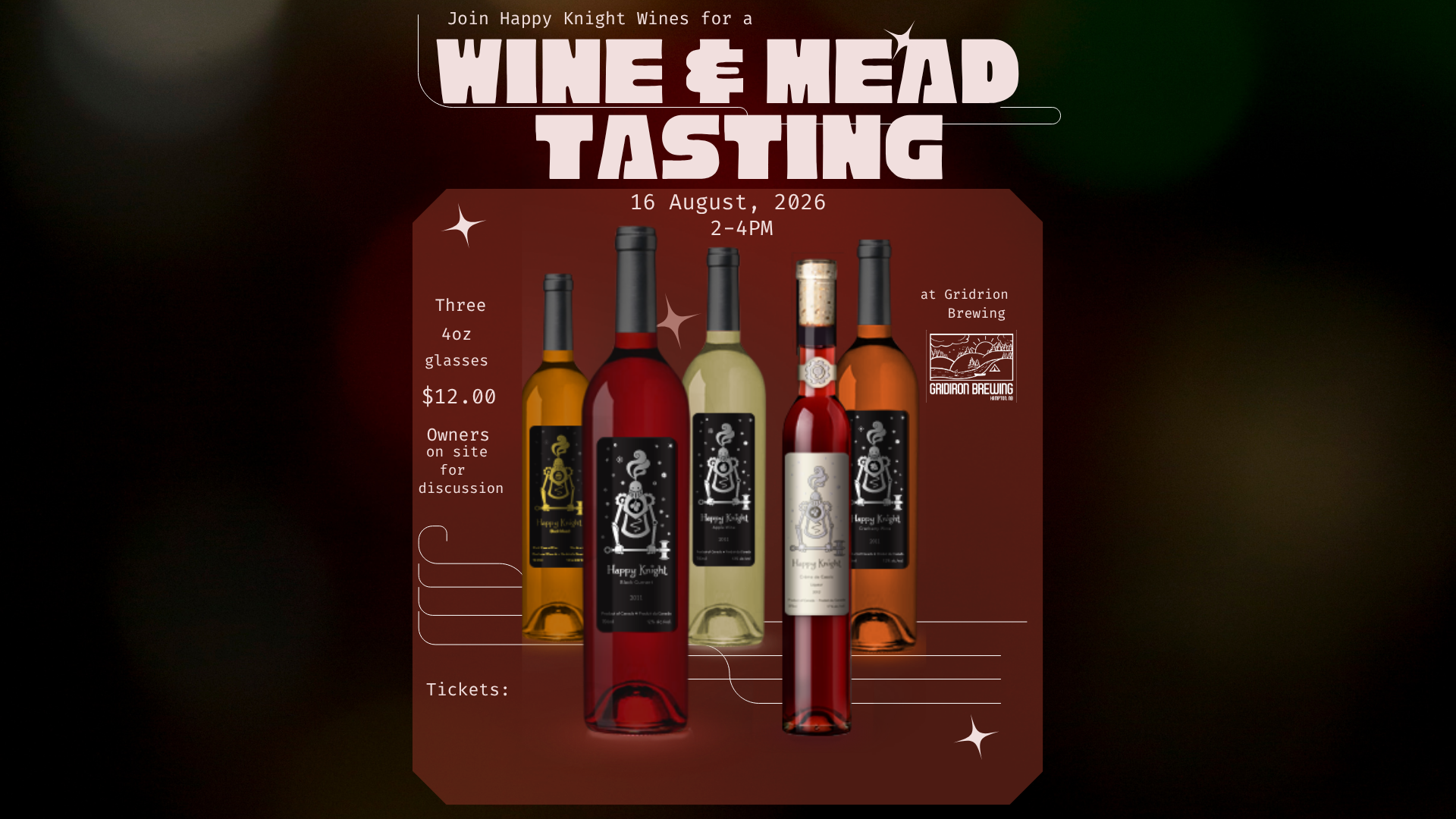 Happy Knight Wines: Wine  &amp; Mead Tasting