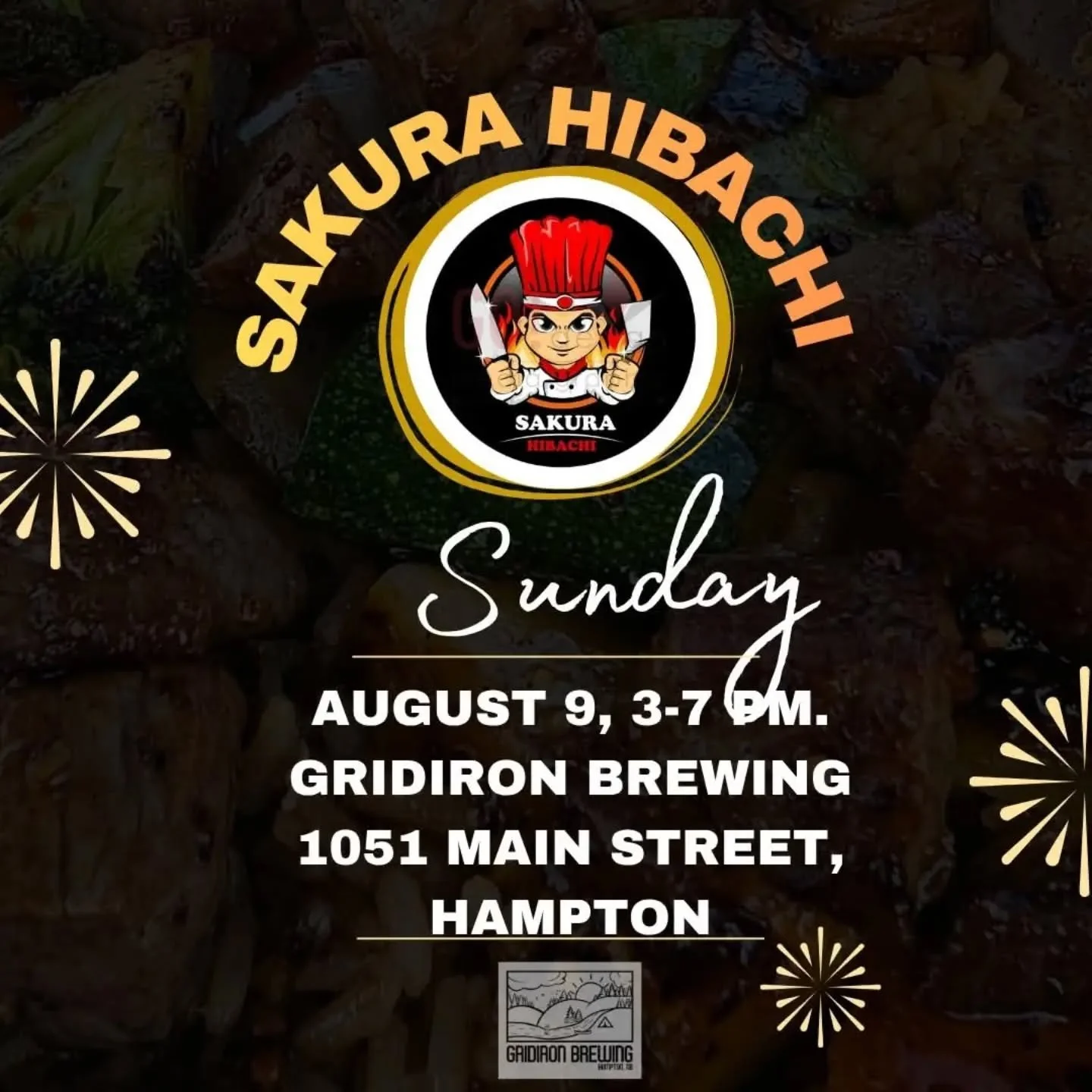 We are excited for Sundays. Enjoy a Caesar, beer, non-alcoholic option and food from @sakura.hibachi They are the greatest people and the food fills you up. ✅ Sunday supper is served. 

📍1051 Main Street, Hampton 
🅿️ Parking on site or close by on 
