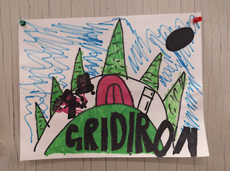Picture our kids drew of what our future logo would look like. 