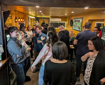 People attending a music show at Gridrion Brewing.
