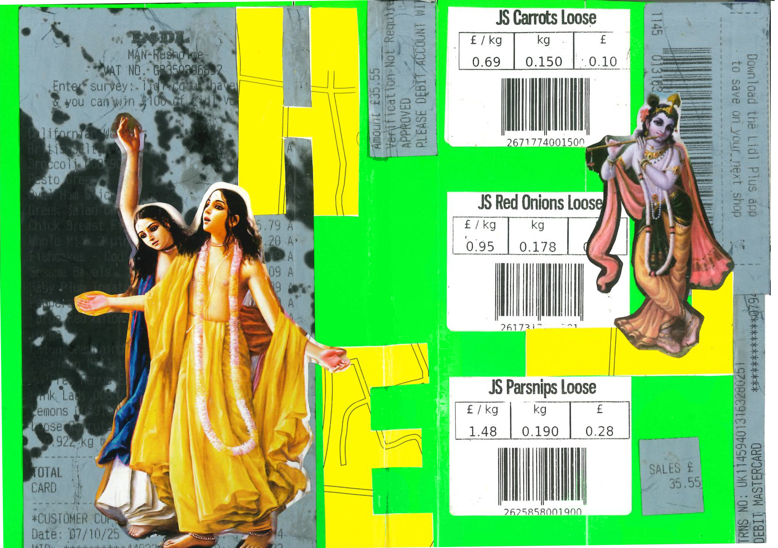 Scrap Collage - leaflets, receipt 