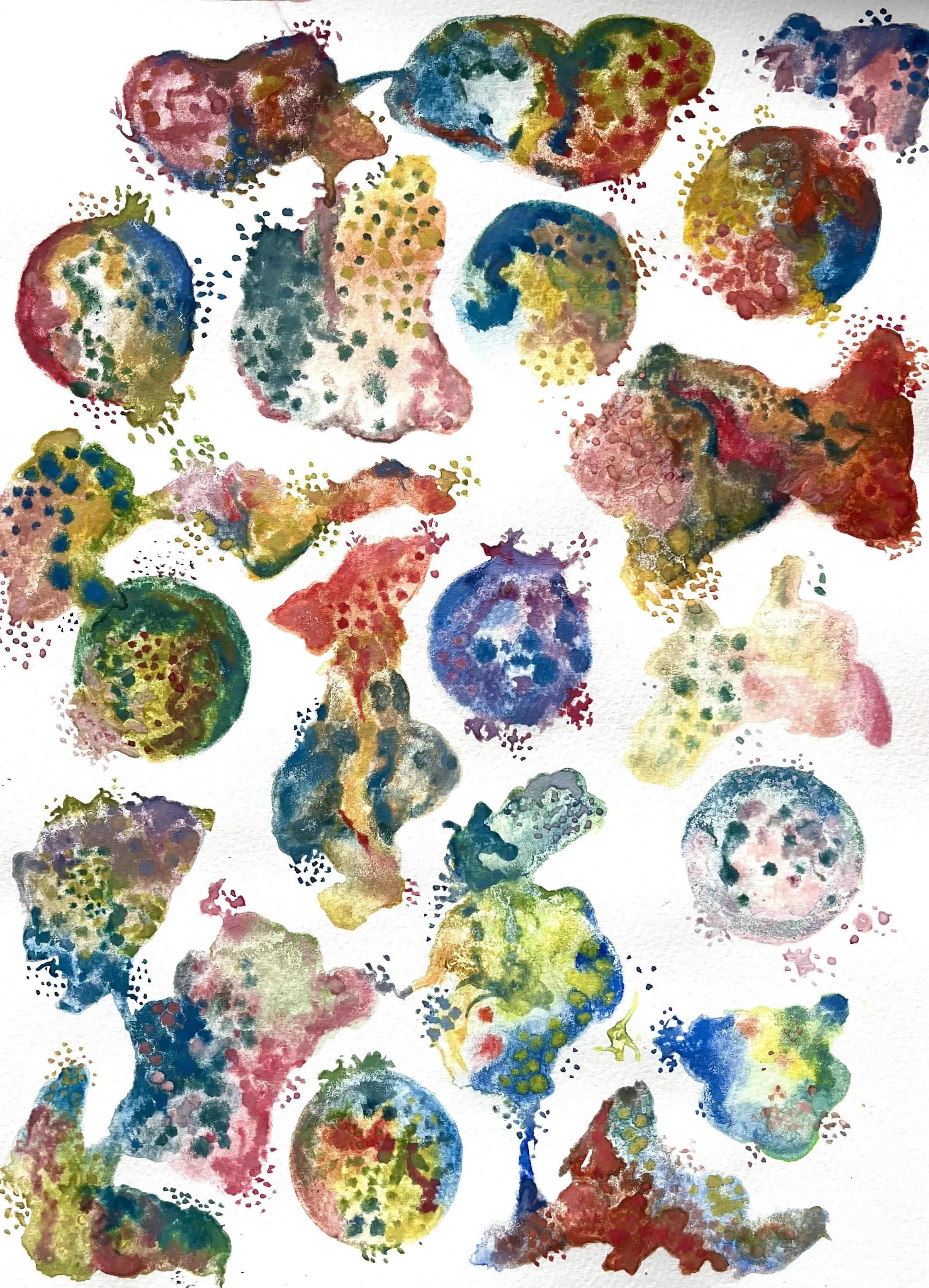 Watercolour study of mould 