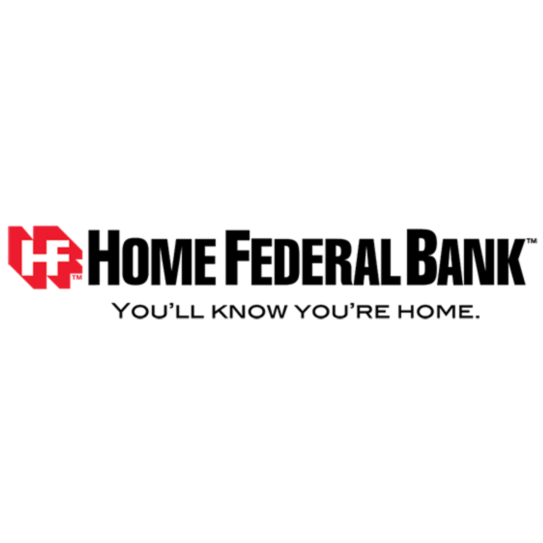 Logo for Home Federal Bank with the tagline "You'll Know You're Home."