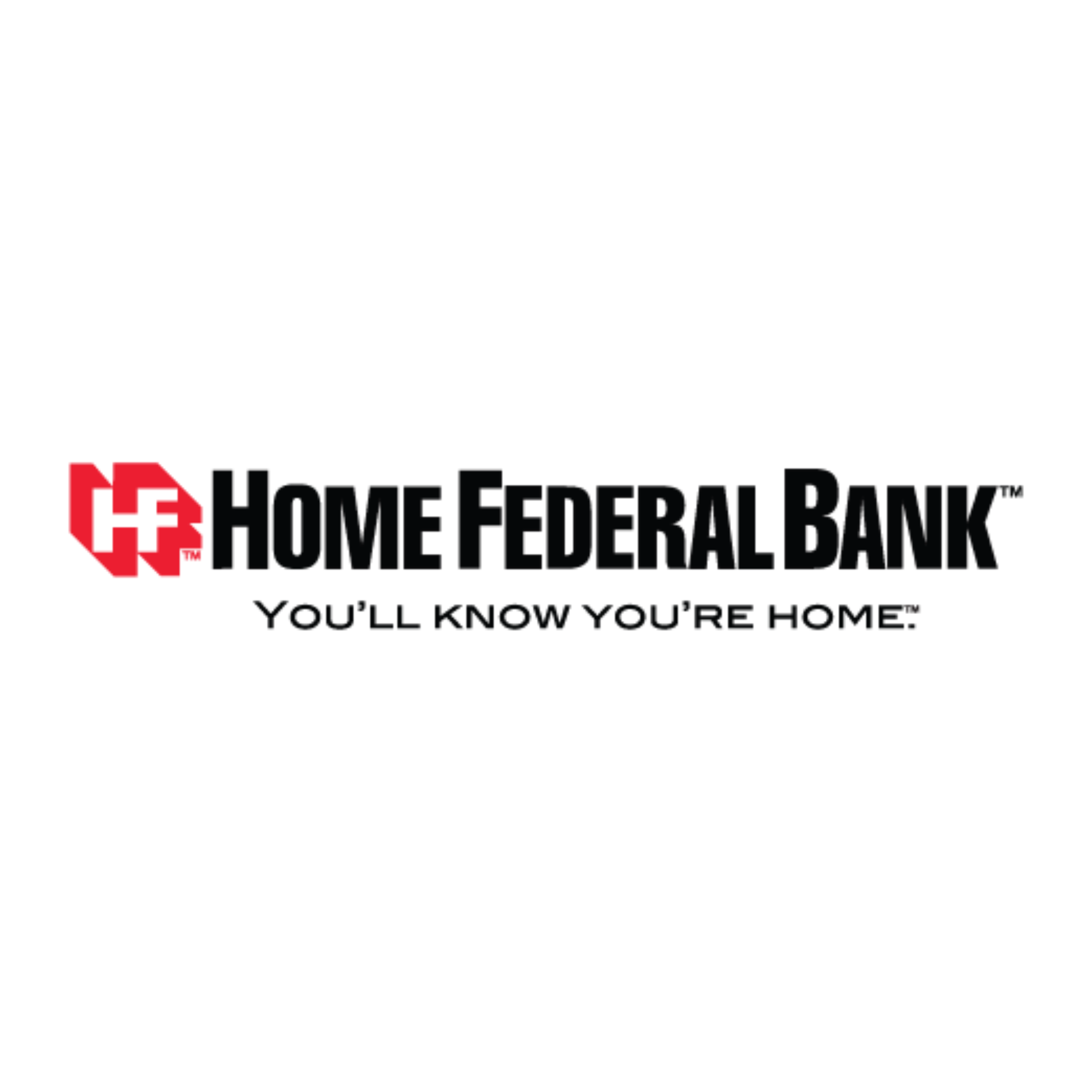 Home Federal Bank logo with slogan 'You'll know you're home.'