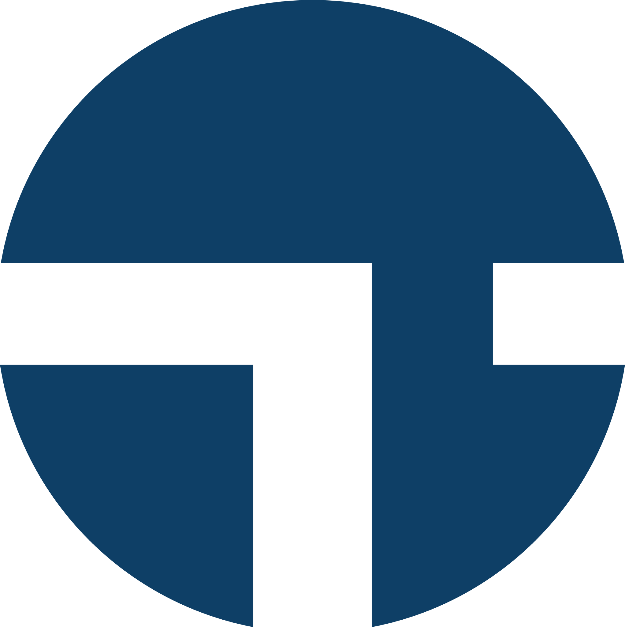 Black and dark blue logo with a circle and stylized letter G in the center.