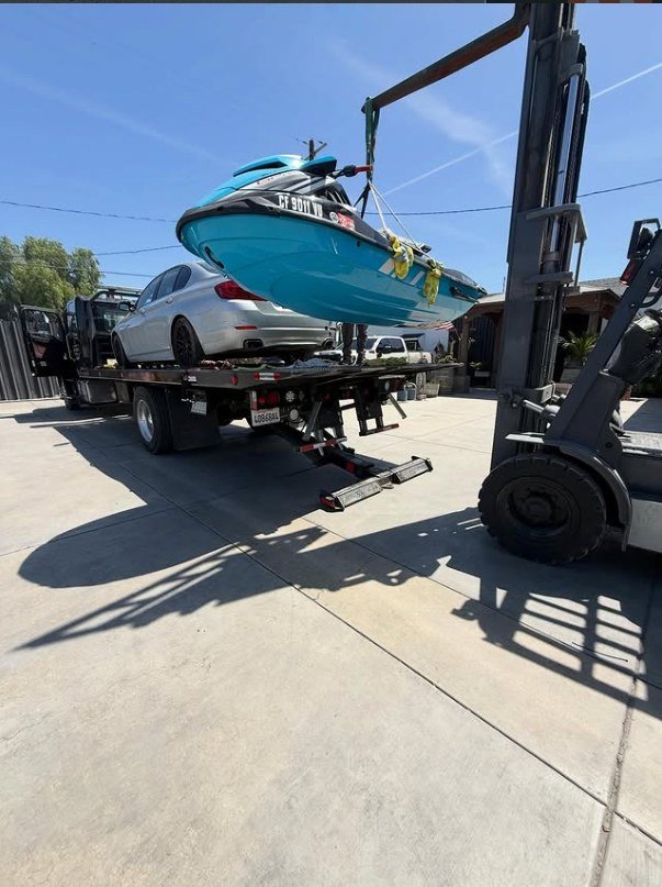 Jet ski repaired and color matched in Stockton by Sergio's Boat Spa