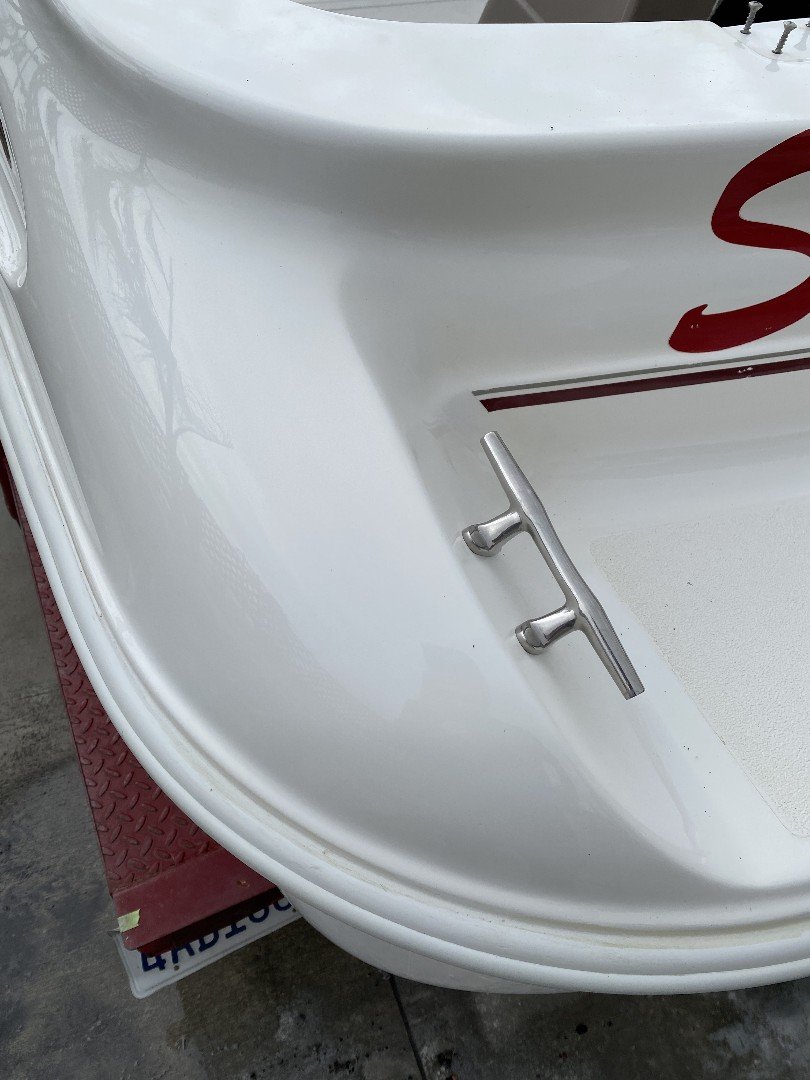 Ski boat hull repaired in Stockton by Sergio's Boat Spa