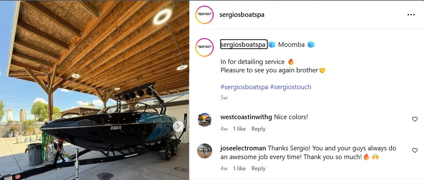 instagram reviews of sergio's boat spa