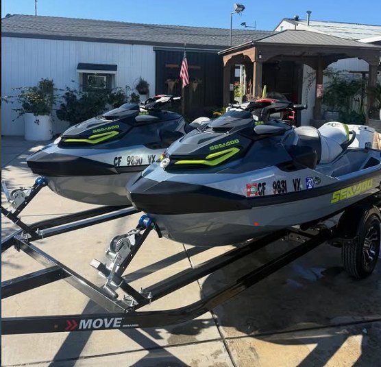 Jet ski repaired and color matched in Stockton by Sergio's Boat Spa