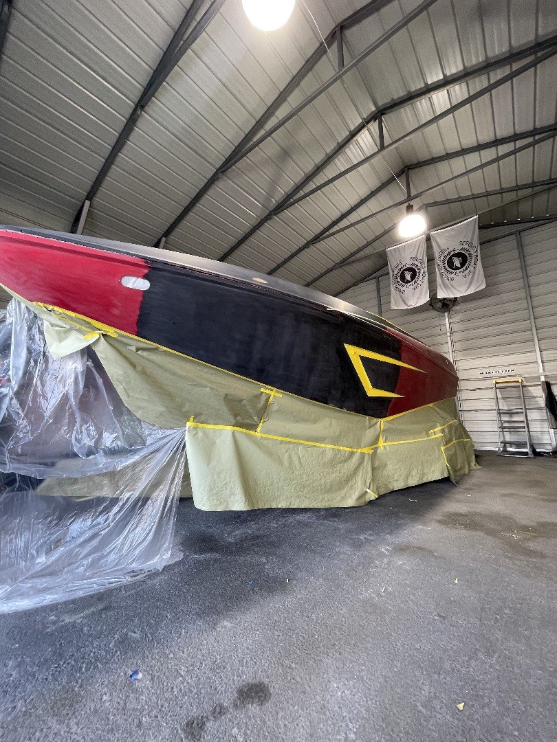 Fiberglass repair for a Lincoln Village boat owner in Stockton by Sergio's Boat Spa