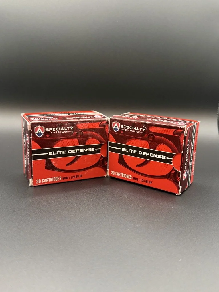 9mm 124gr Defense rounds  $16 a box (8 boxes in stock)
