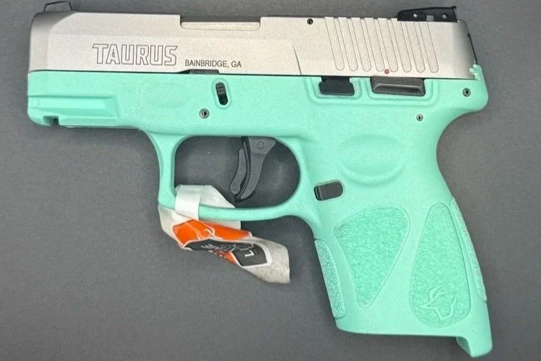 $268  Taurus G2s 9mm, 7rd Mag, Stainless slide with Cyan Frame (1 in stock)

