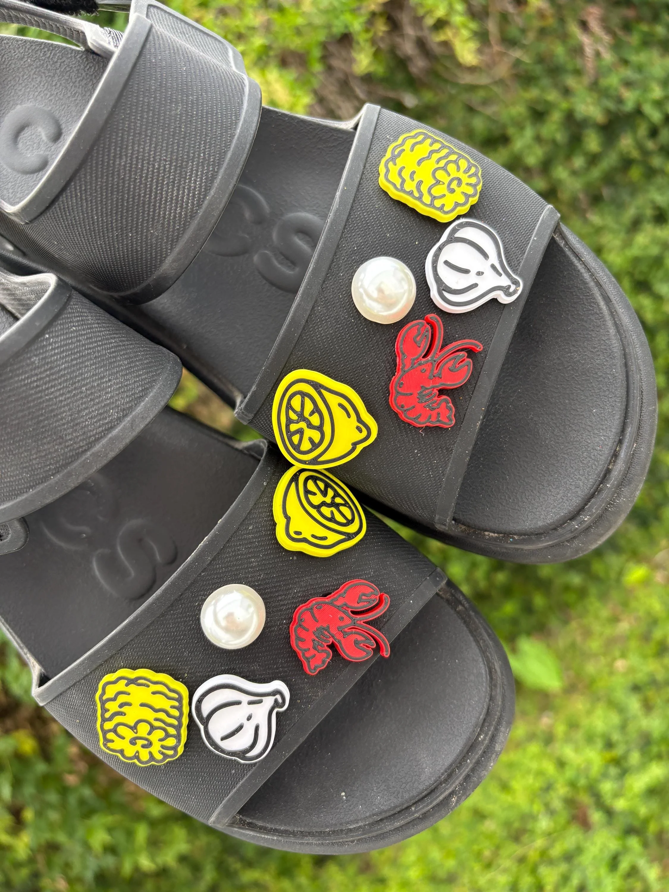 Crawfish Boil Crawc Charms Set of 5 for Clog Shoes or Bags New Orleans