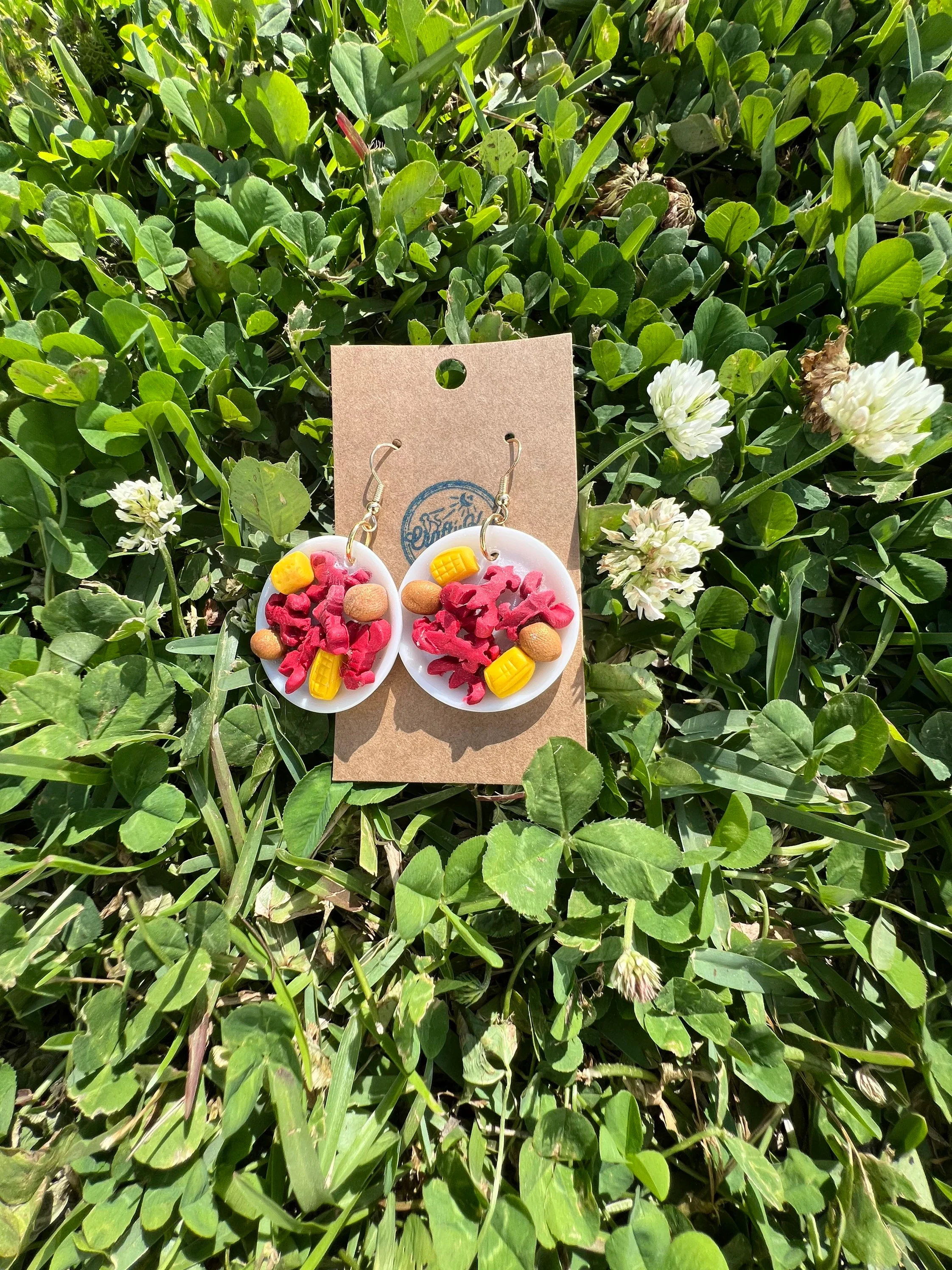 Crawfish Boil Tray Earrings