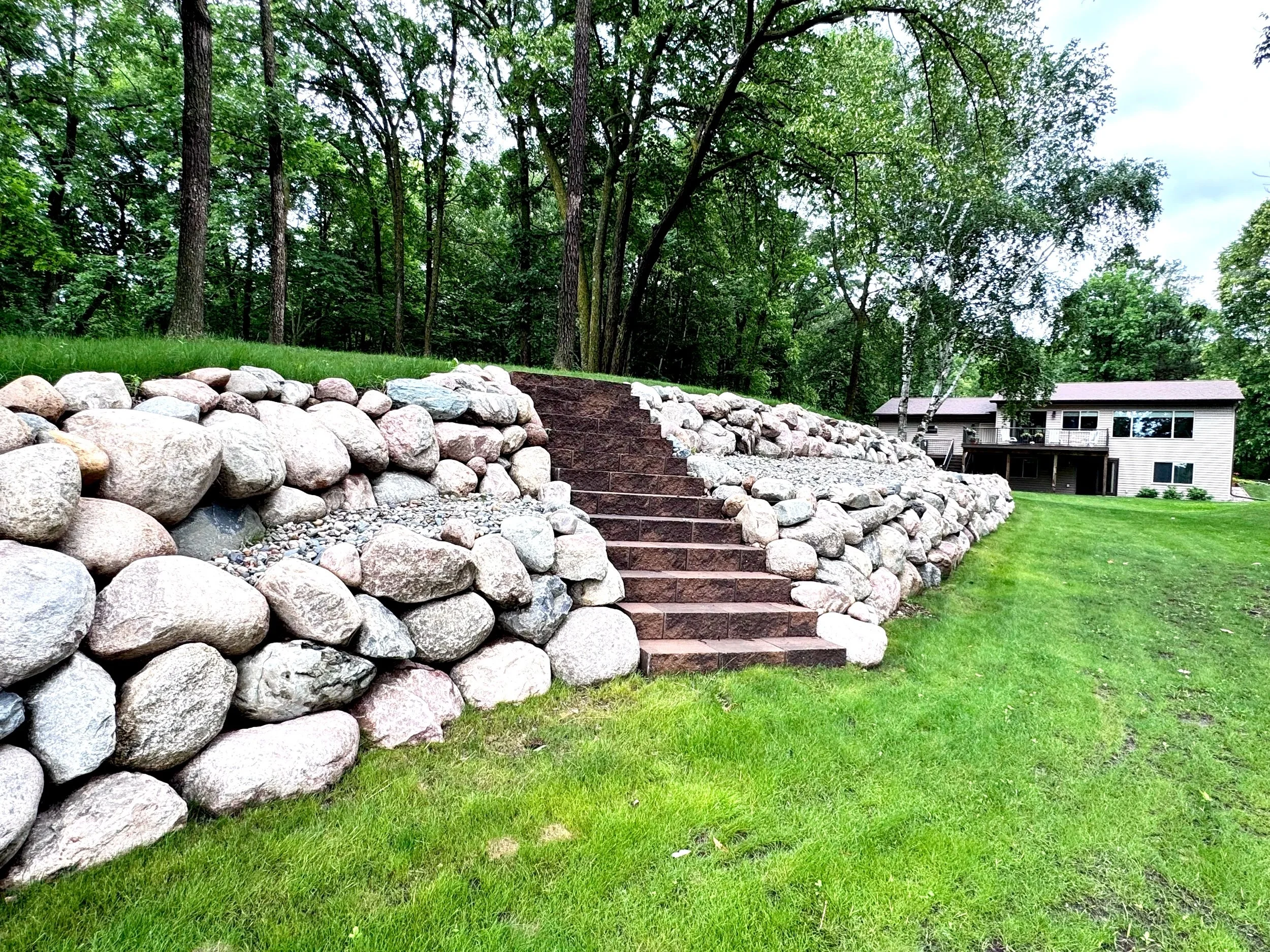 Boulder Retaining Wall Terrace Gardens