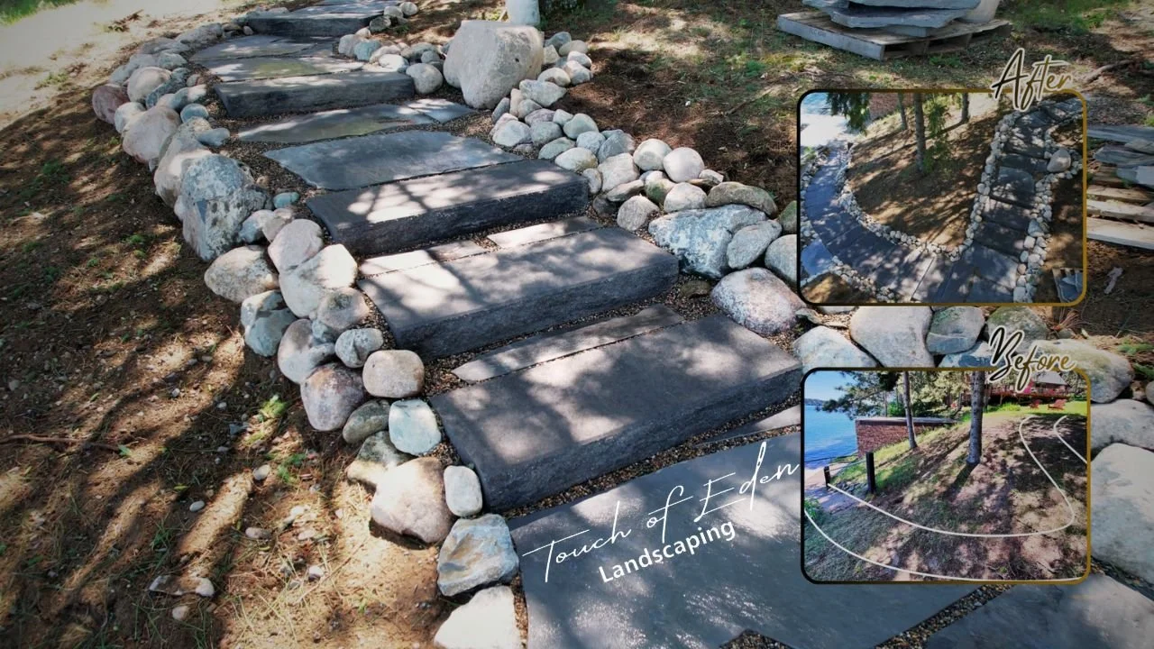 Cut In Borgert Steps w/ Flagstone landings
