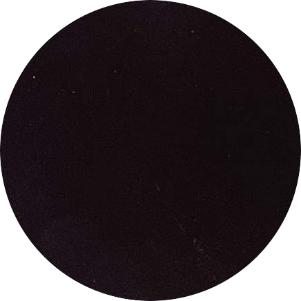 A black circular object with no visible features.