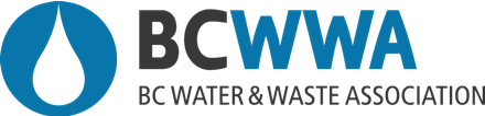 BC Water & Waste Association logo with a blue water droplet and black text.
