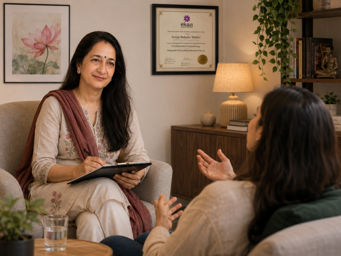 Mental wellness consultation session focused on emotional support, healing, and personal transformation