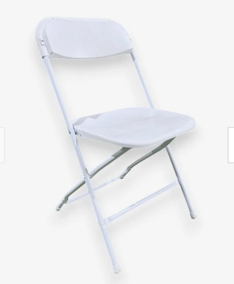 White folding chair-Heavy Duty