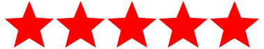 Five red stars aligned horizontally.
