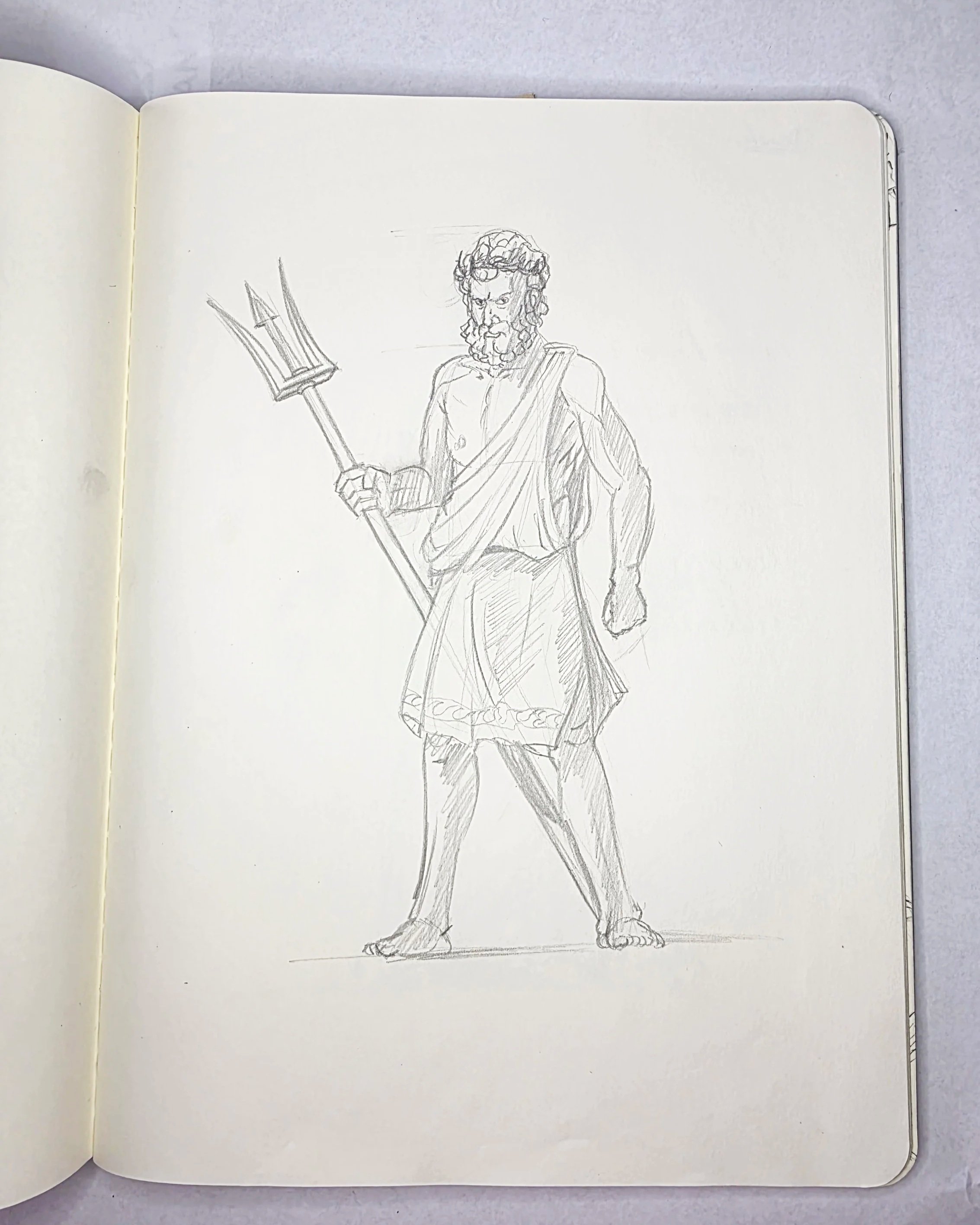 POSEIDON
-	Triton
-	Blue robes (with green?)
-	Seaweed / coral crown
-	‘Dark maned’	
