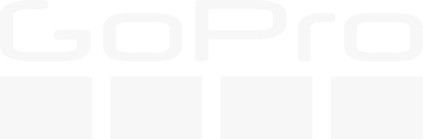 GoPro logo in black and white.