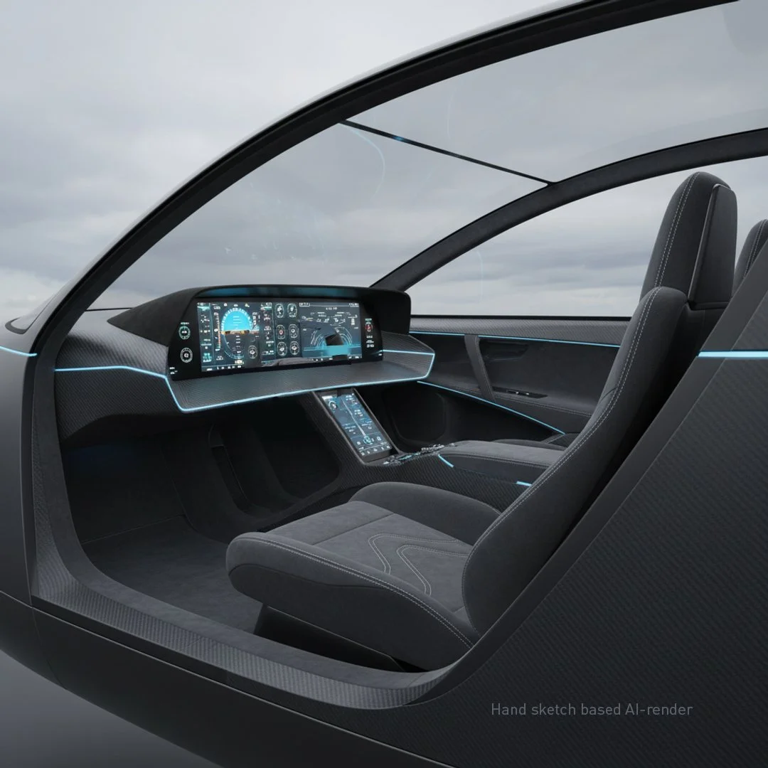 Aircraft interior, modern materials, carbon fiber, suede, glass.jpg