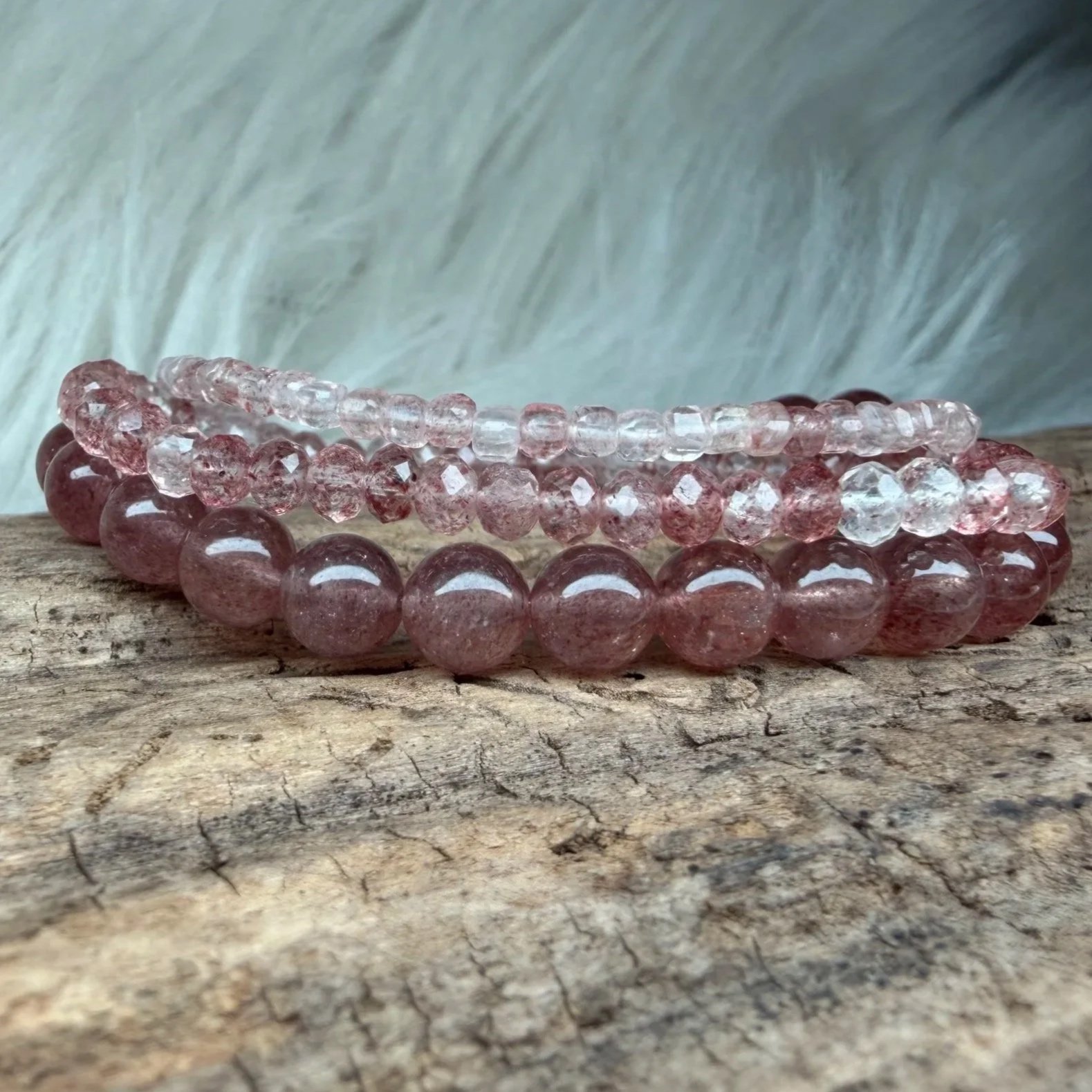 Erdbeerquarz Armband