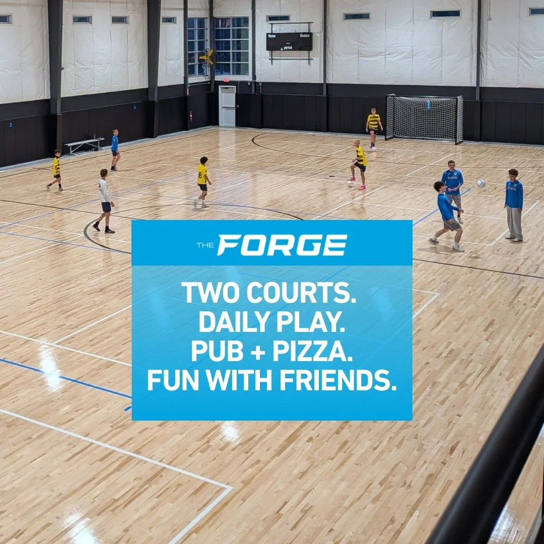 Two courts. Daily play. Pub right next door.

Futsal at The Forge is not just about getting a court. It&rsquo;s about stepping into a first-class environment built for players who want more from the game.

More play.
More competition.
More community.