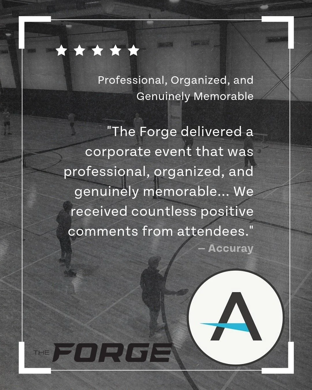 Looking for a corporate event that actually gets your team excited?

We loved hosting a recent group of 20 participants (10 competitive teams!) for an unforgettable day of team building at The Forge. From custom tournament structures organized by Jak