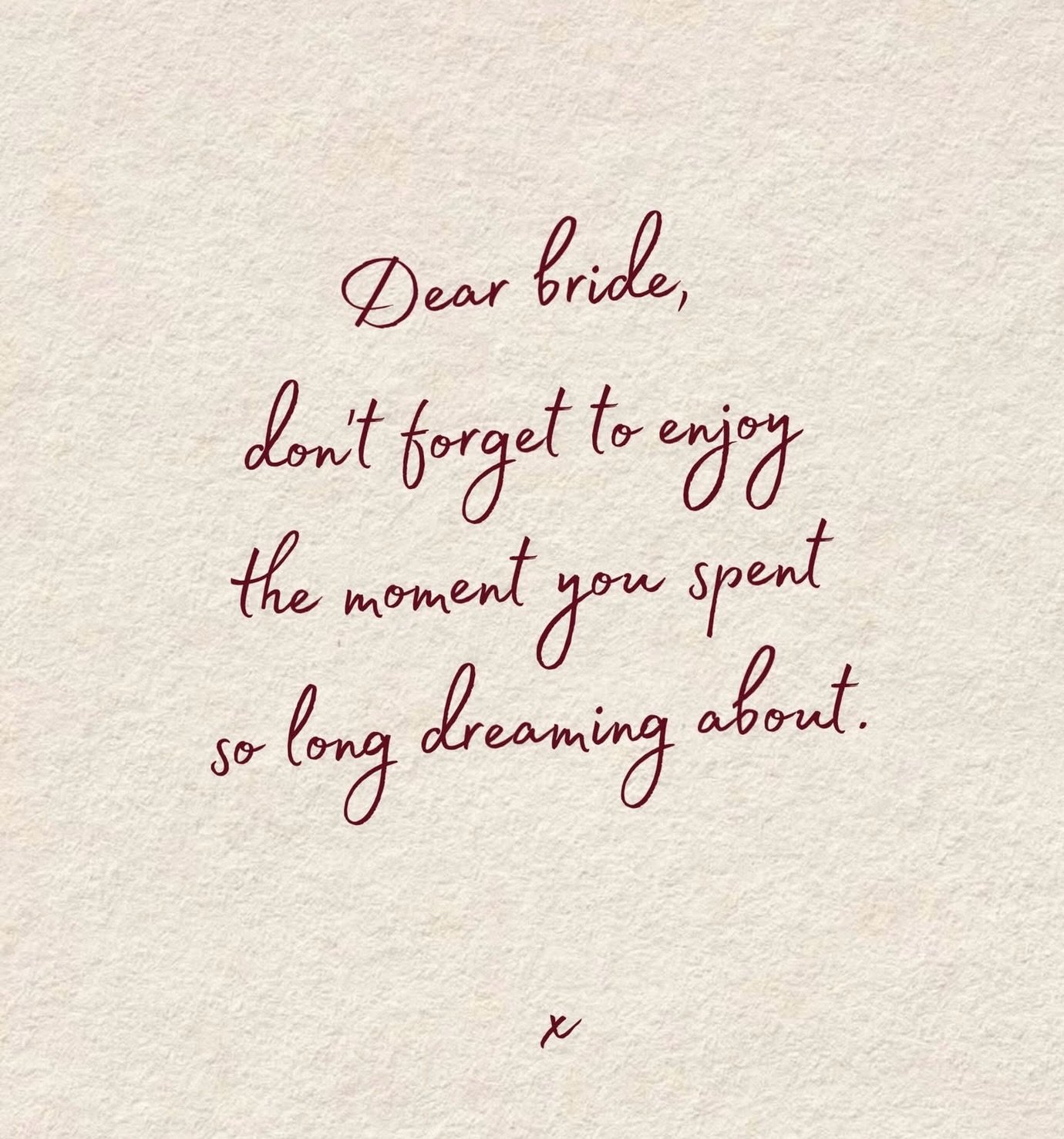 This is the one quote I say to my brides every time and I promise you, the brides that are more calm and relaxed have the most unforgettable wedding day.

Planning your wedding is also celebrating it. 
Yes, you&rsquo;re making hundreds of decisions, 