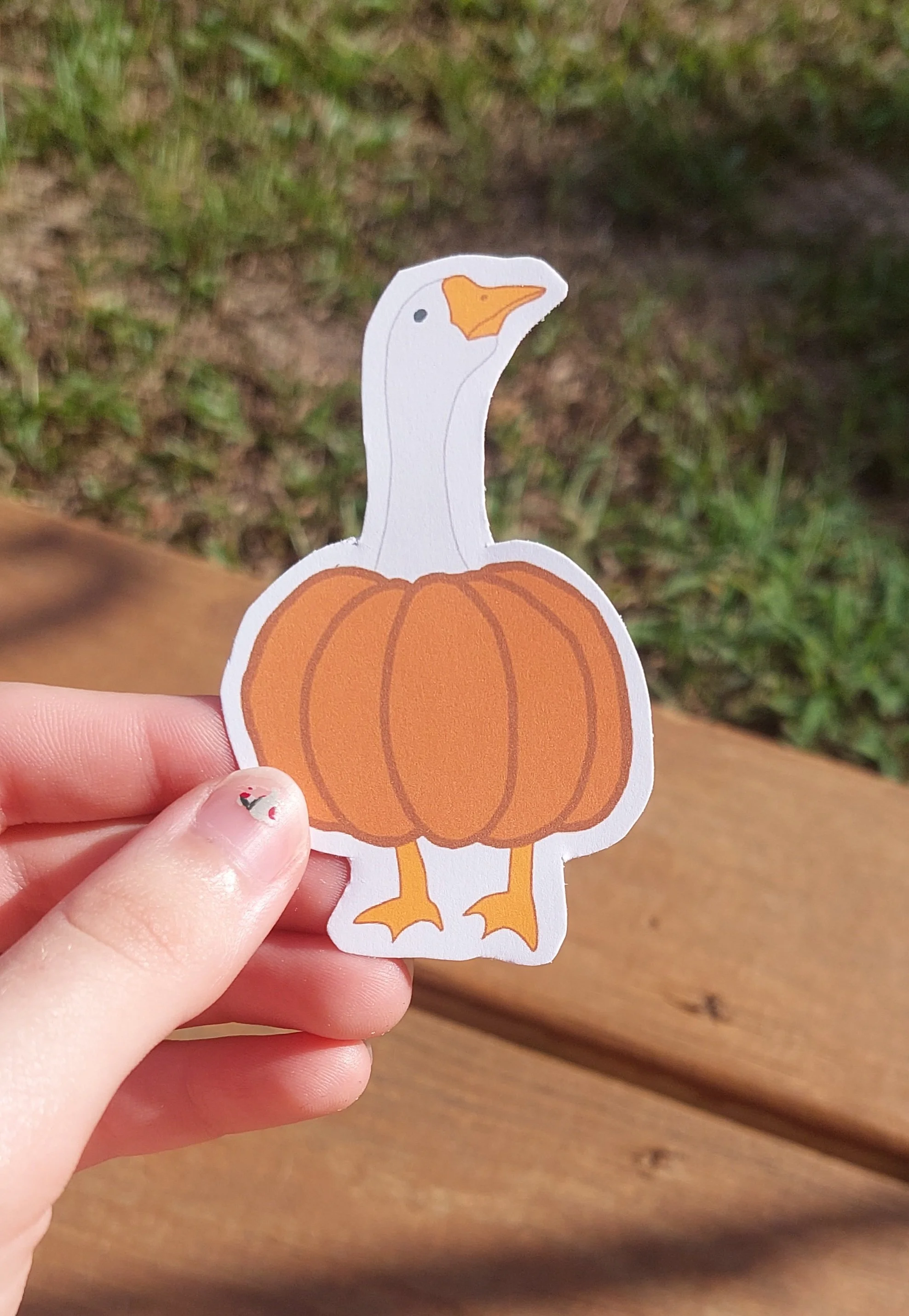 Pumpkin Goose Sticker