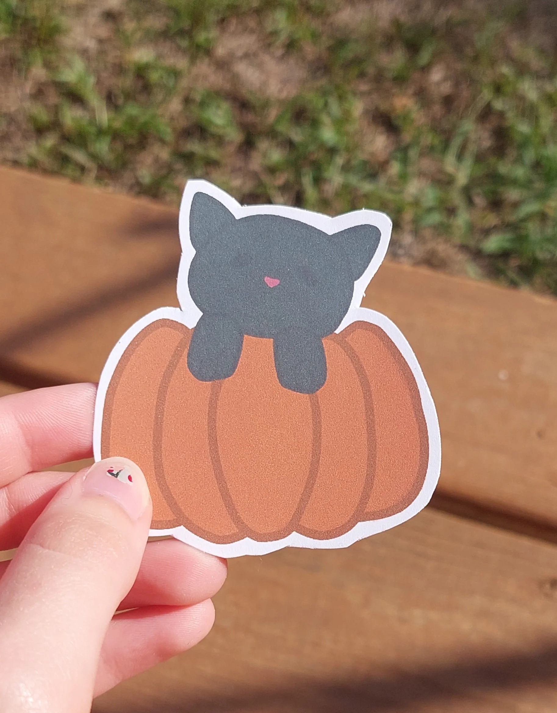 Pumpkin Cat Sticker