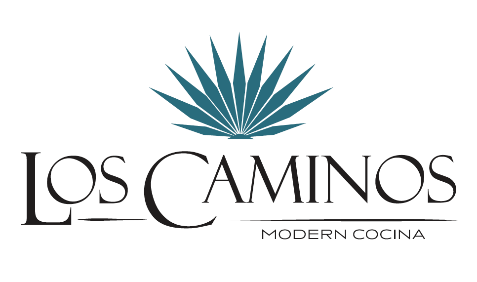 Logo for Los Caminos Modern Cocina featuring a stylized agave plant above the text.