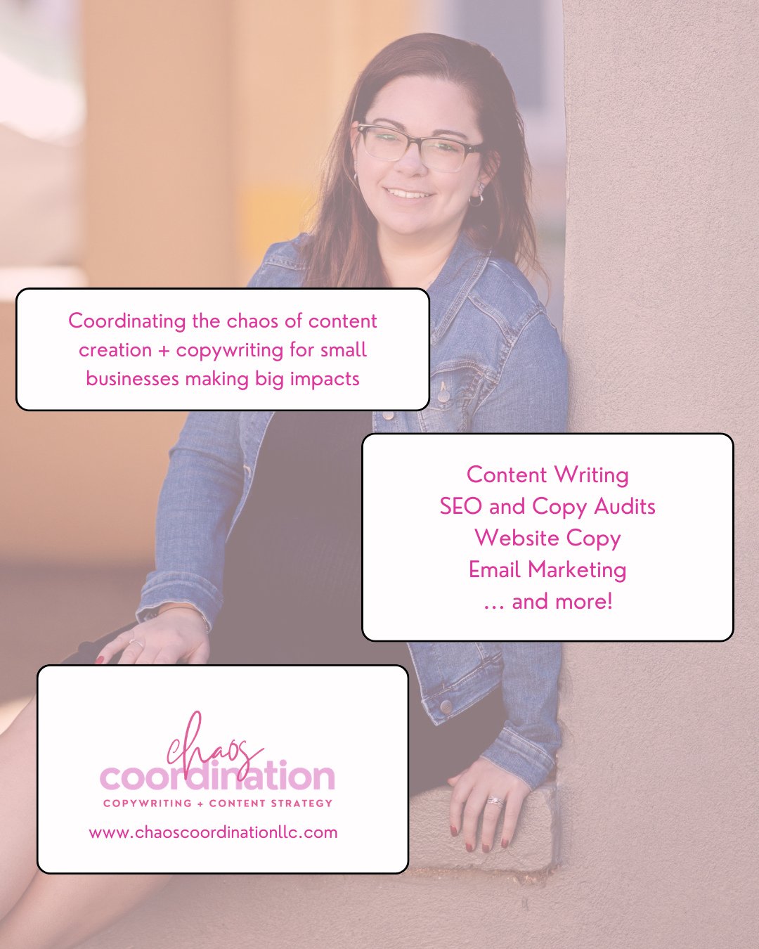 Your words matter 💗⁠
⁠
Chaos Coordination helps small businesses create copy that truly reflects their brand and connects with their audience.⁠
⁠
From websites to email marketing, it&rsquo;s all about messaging that feels aligned and impactful ✨⁠
⁠
