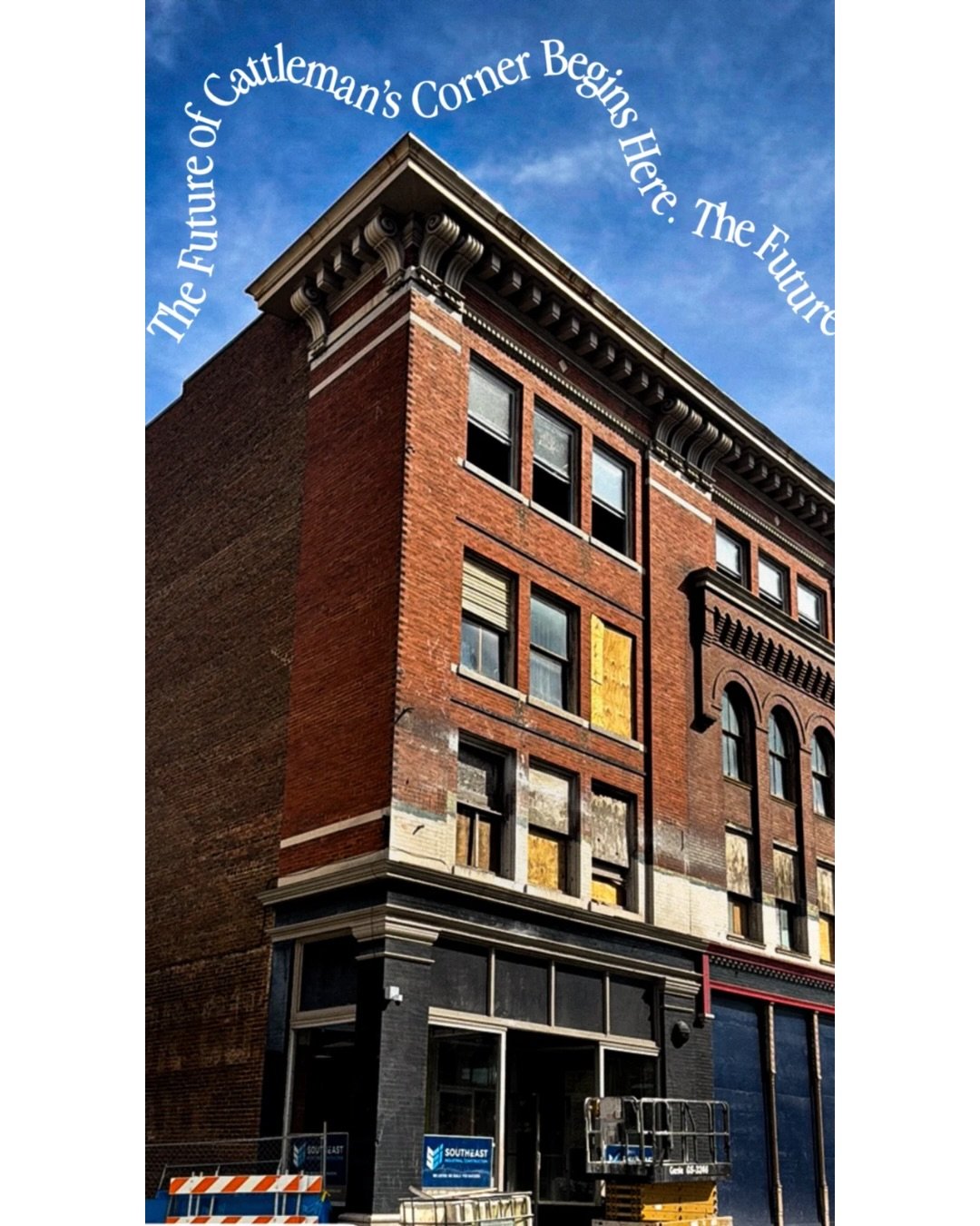 Most people see an old building. 

We see the future of Cattleman&rsquo;s Corner.

Behind these walls, history is being preserved, a vision is taking shape, and something special is being built for East Tennessee.

The first chapter begins with Cattl