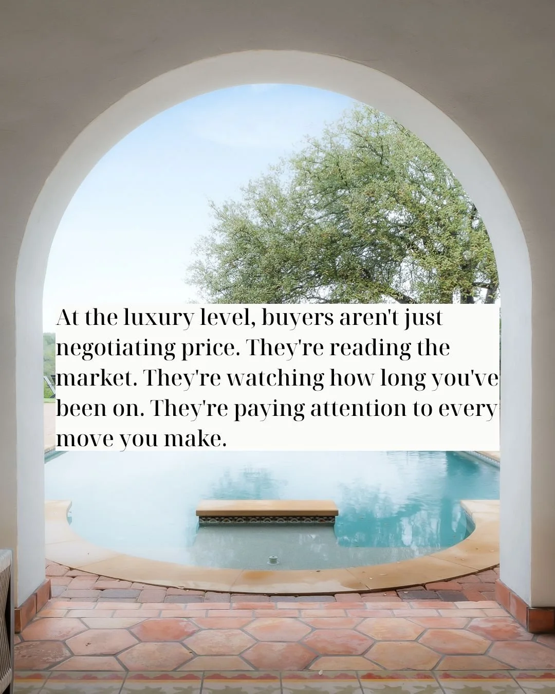 At the luxury level, buyers aren't just negotiating price. They're reading the market. They're watching how long you've been on. They're paying attention to every move you make.