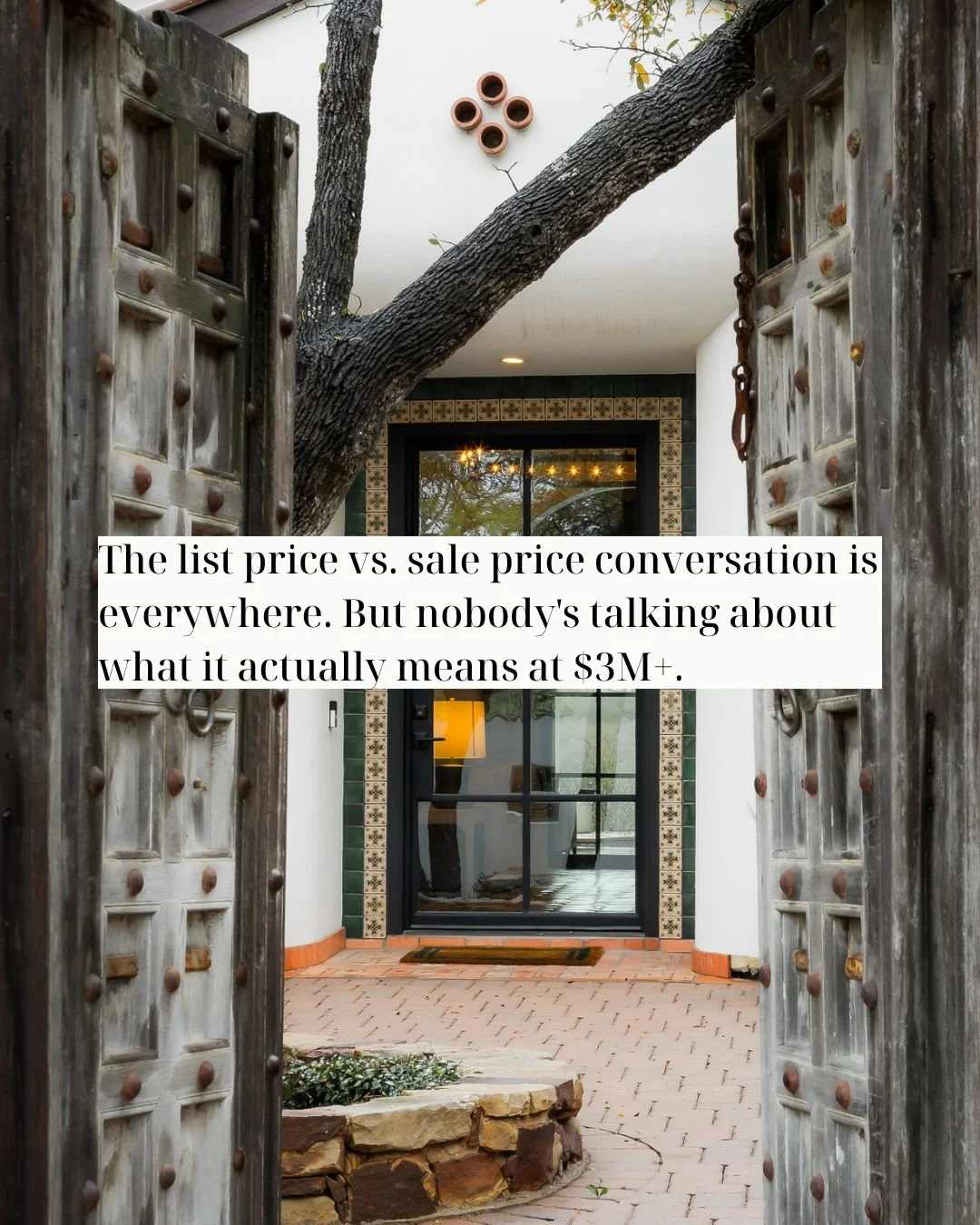 The list price vs. sale price conversation is everywhere. But nobody's talking about what it actually means at $3M+.