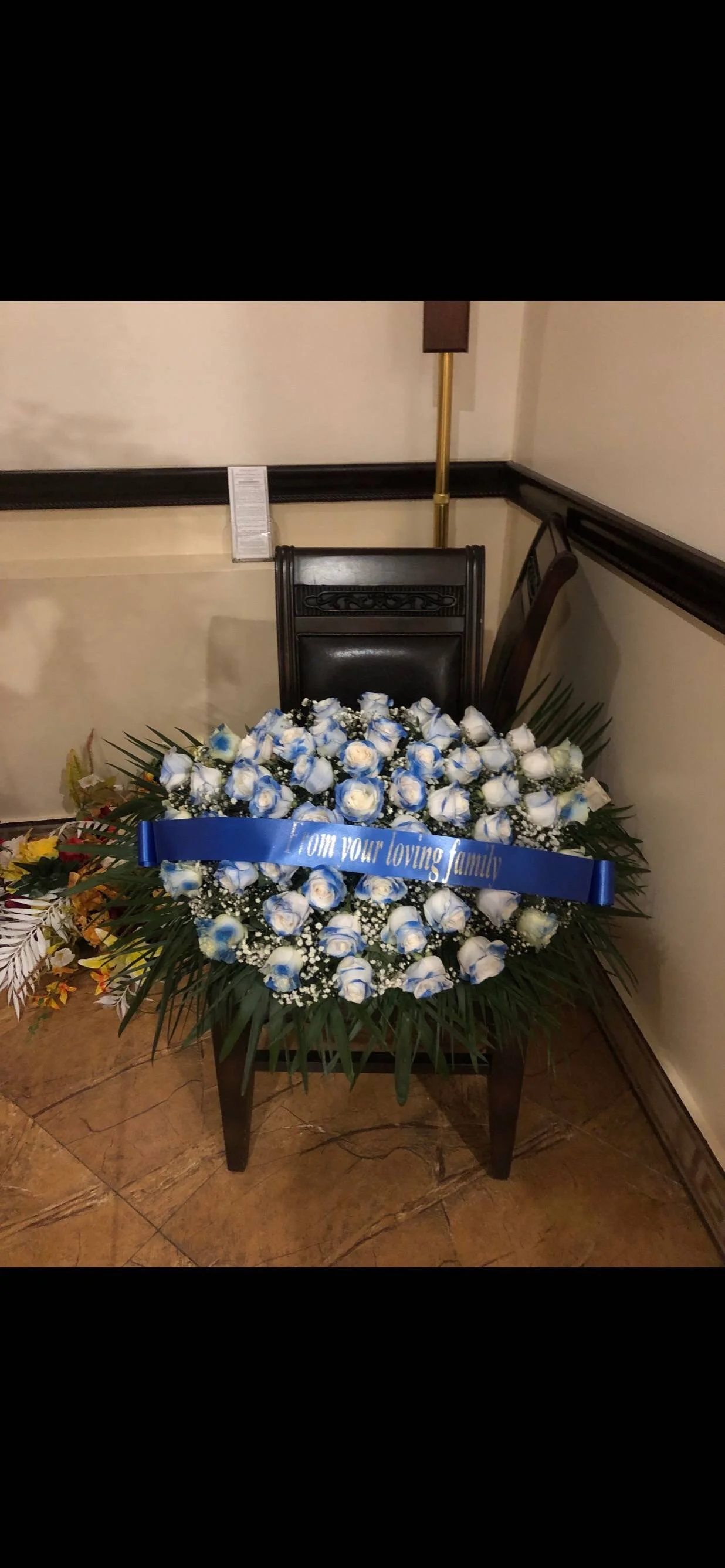 Blue and White Rose Sympathy