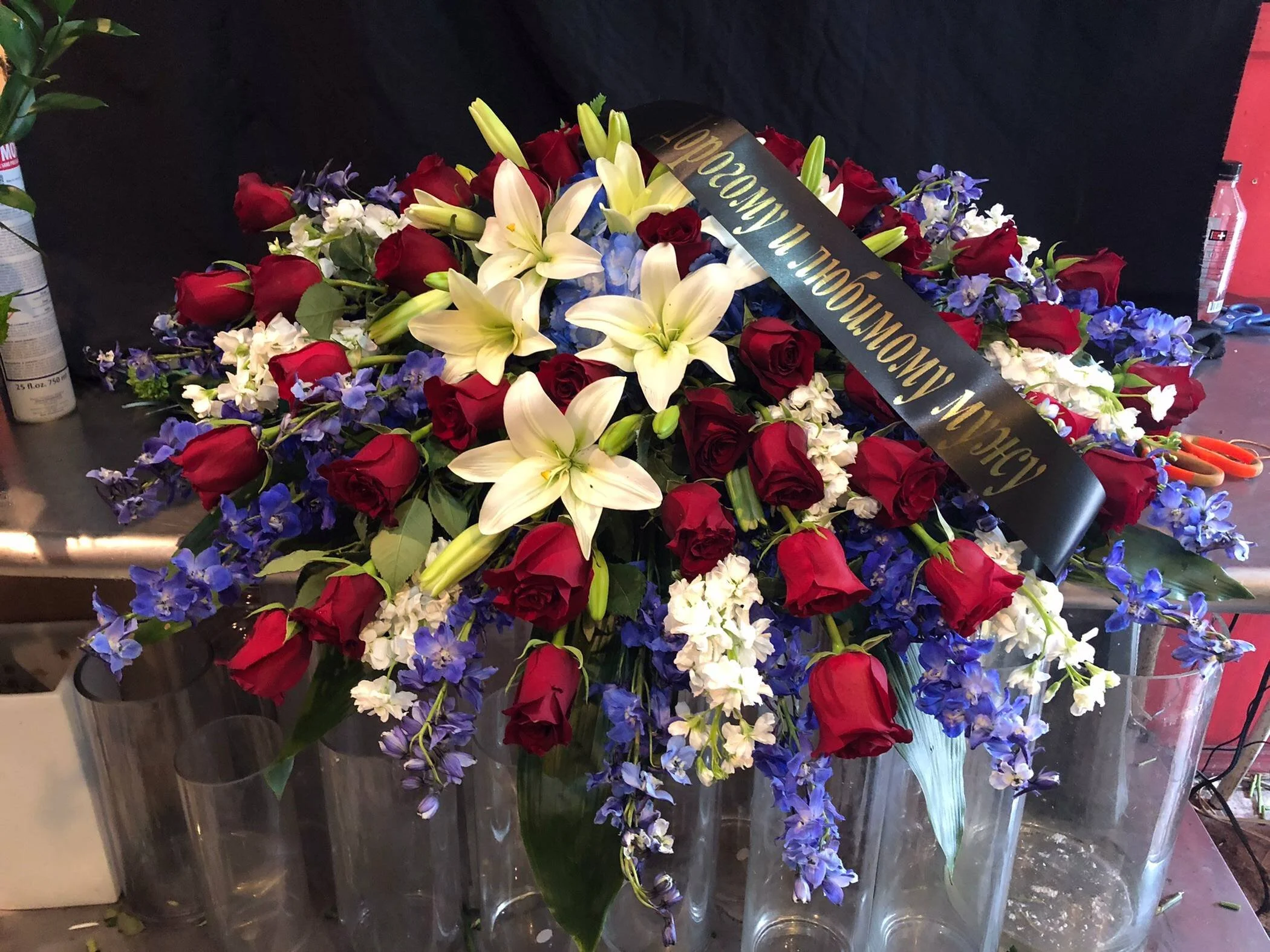 Elegant Casket Flower Arrangement