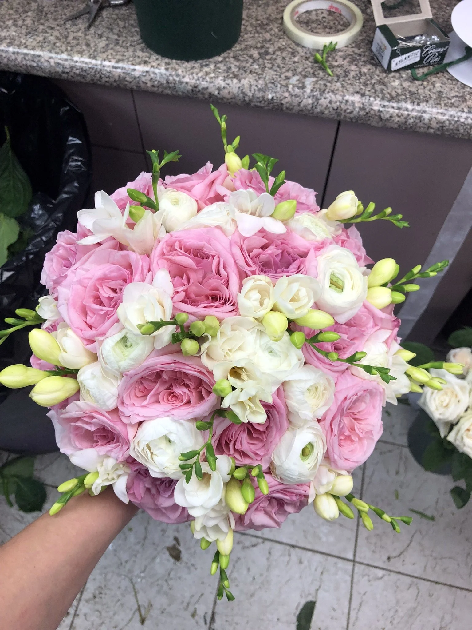 Garden Rose and Freesia