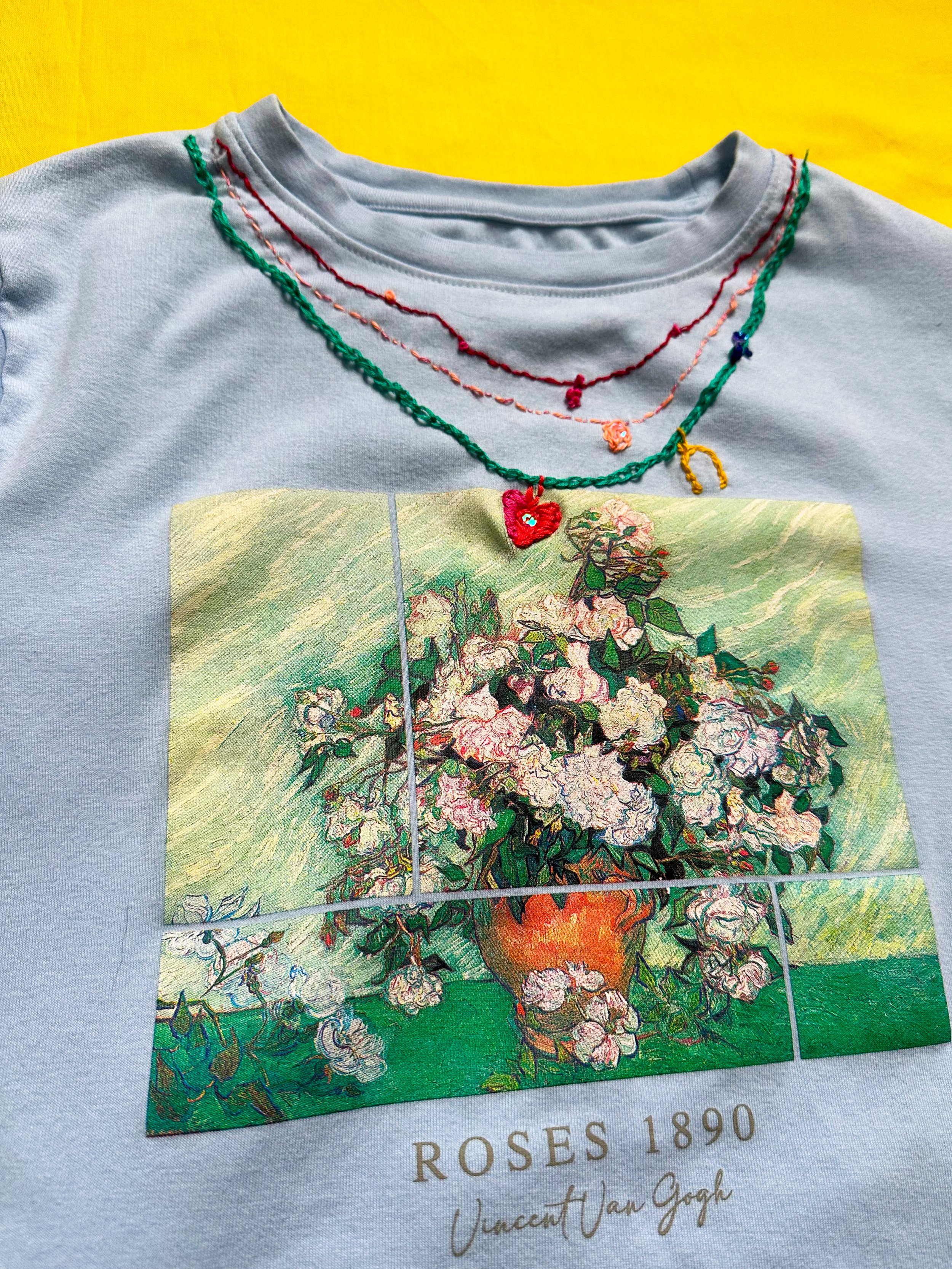 Van Gogh Roses Tee
